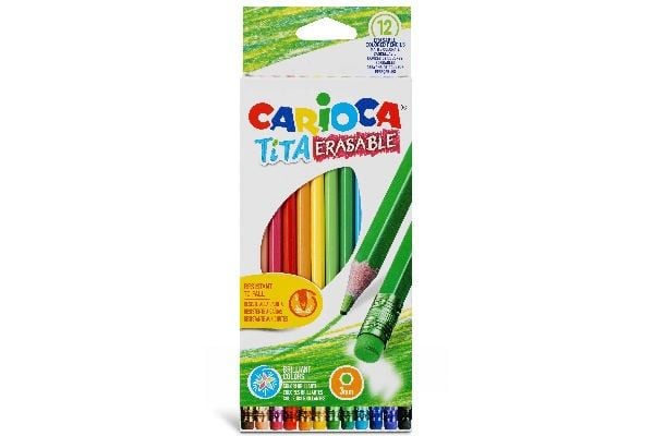 Carioca viskelærblyanter 12 farger CARIOCA - 264658
