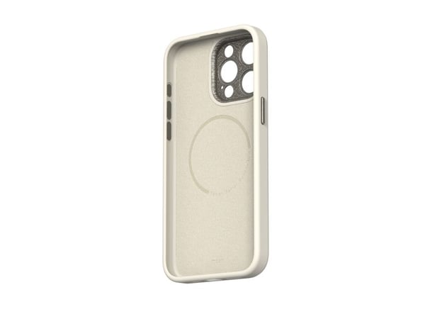 Moshi Napa MagSafe - Nahkakotelo iPhone 15 Pro Maxille (Eggnog White)