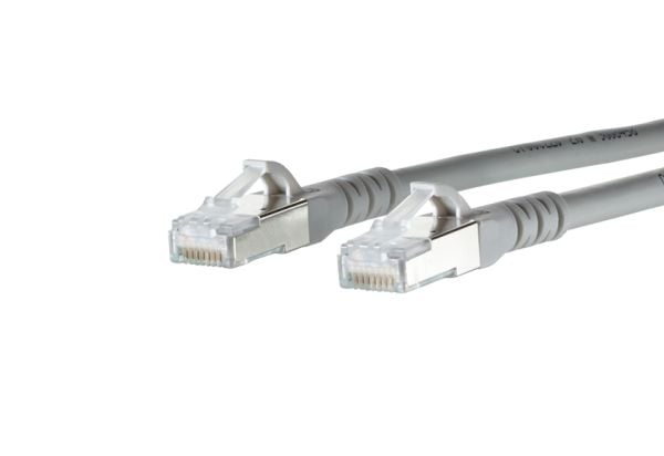 BTR - Koppeledning - RJ-45 (hann) til RJ-45 (hann) - 2 m - skjermet - CAT 6a - halogenfri - grå
