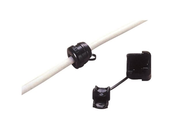 TRU COMPONENTS TC-SRR5R2203 Jännevapautus Kiristimen halkaisija (max.): 7,4 mm Levyn paksuus (max.): 2,5 mm Polyamidi Musta 100 kpl