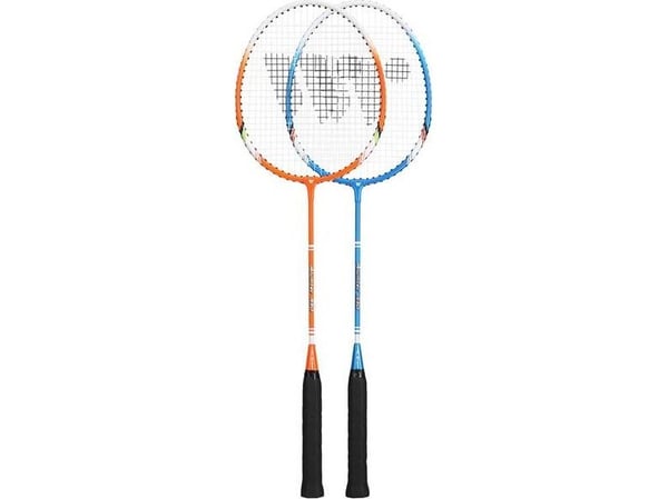 WISH ALUMTEC 330K badmintonracketsett blå+oransje