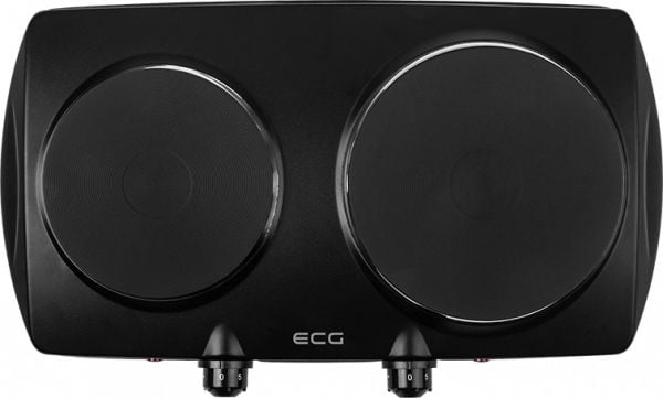 ECG EV 2512 Black, Sort, Benkeplate, 2 zone(s), 2 zone(s), Stor, Rund