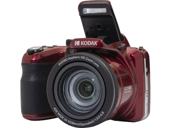 Kodak Astro Zoom AZ425 rød - superzoom kamerasensor størrelse 1/2,3" 20,68 megapiksler Full HD optisk zoom 42x vekt (kun kropp) 444 g brennvidde 4,...