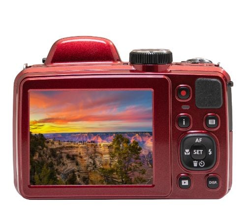 Kodak Astro Zoom AZ425 rød - superzoom kamerasensor størrelse 1/2,3" 20,68 megapiksler Full HD optisk zoom 42x vekt (kun kropp) 444 g brennvidde 4,...