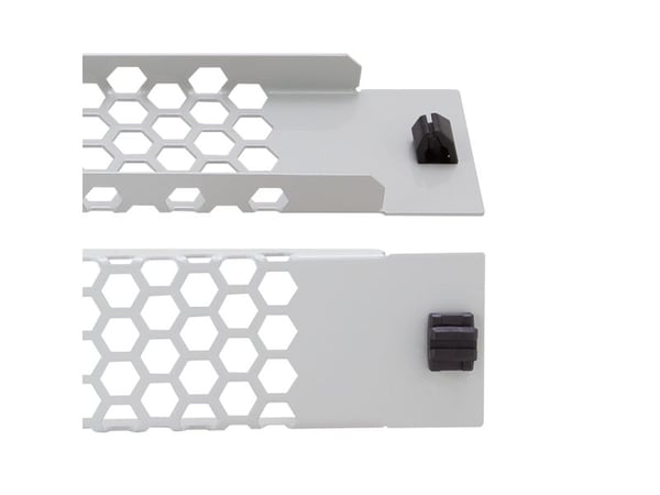 LogiLink PN110G, Tyhjä tuuletuspaneeli, Vaaleanharmaa, Terästä, 1U, 48,3 cm (19"), 19 mm