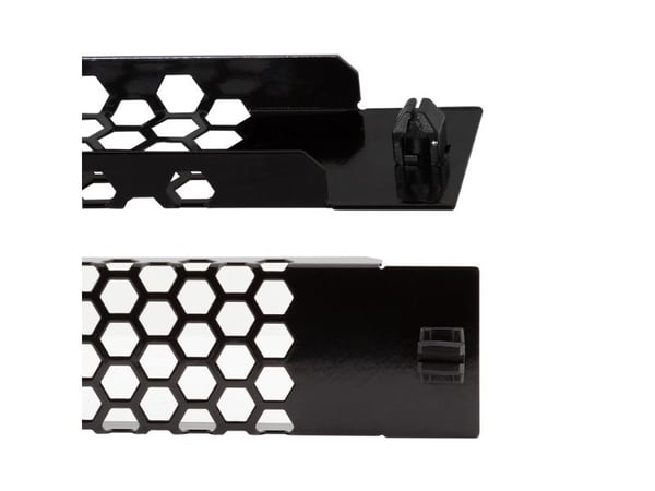 LogiLink PN110B, Ventilert tomt panel, Stål, Sort, 1 stykker, 142 g