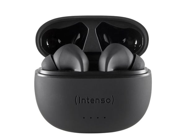 Intenso T302A - True wireless-hodetelefoner med mikrofon - i øret - Bluetooth - aktiv støydemping - svart