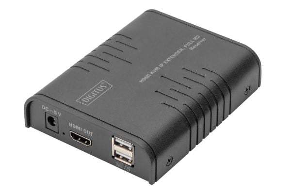 Digitus HDMI KVM IP Extender Receiver, Full HD. tyyppi: Vastaanotin, siirtotekniikka: Langallinen, suurin mahdollinen siirtoetäisyys: 120 m. vastaa...