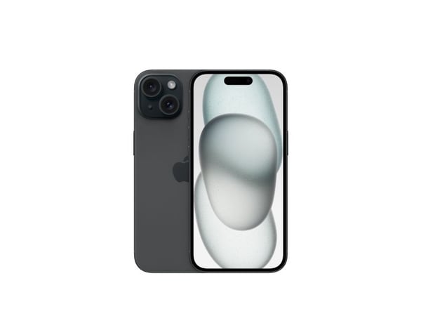 Apple iPhone 15 - 5G smartphone - dobbelt-SIM / Internminne 128 GB - OLED-display - 6.1" - 2556 x 1179 piksler - 2x bakkameraer 48 MP, 12 MP - fron...