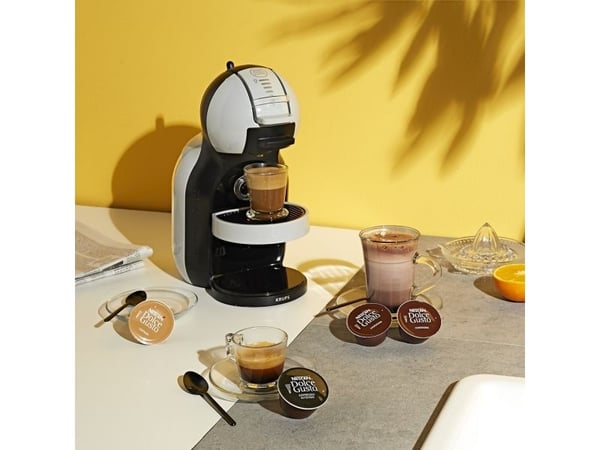 Krups Mini Me KP123, Kapsel kaffemaskine, 0,8 L, Kaffekapsel, 1500 W, Sort, Rustfrit stål