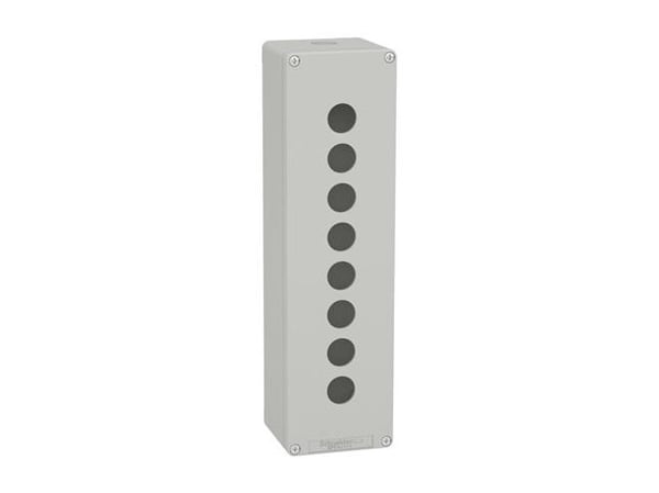 Schneider Harmony XAP Styreskap tomt grå 8 hull XAPD5508