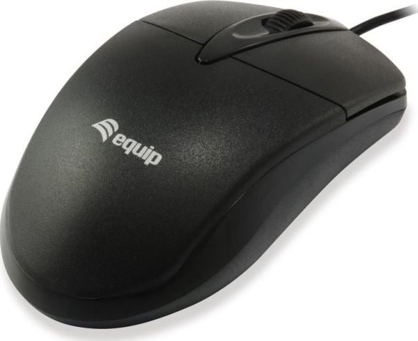 Equip 245102, Molempikätinen, Optinen, USB A-tyyppi, 1000 DPI, Musta
