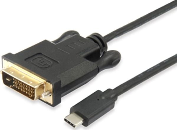 Equip 133468, 1.8 m, USB Type-C, DVI-D, Hanstik, Hanstik, Suora, Suora