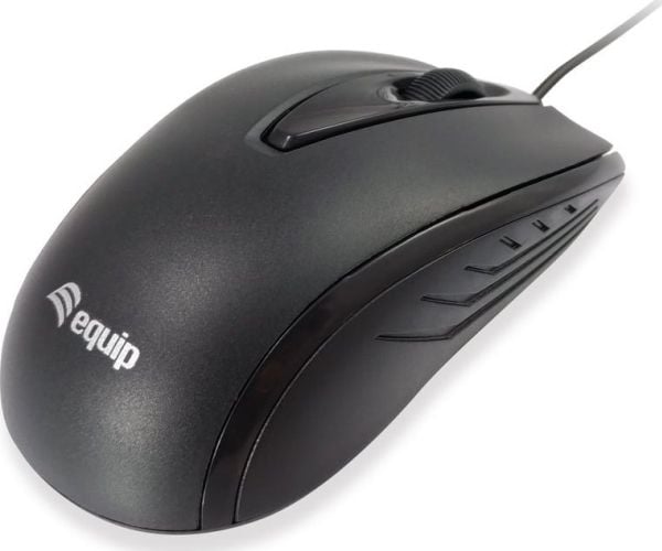 Equip 245107, Molempikätinen, Optinen, USB A-tyyppi, 1000 DPI, Musta