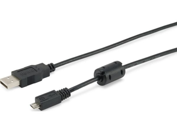 Equip 128551, 1,8 m, USB A, Micro-USB B, USB 2.0, Hanstik/Hanstik, Lajittelu