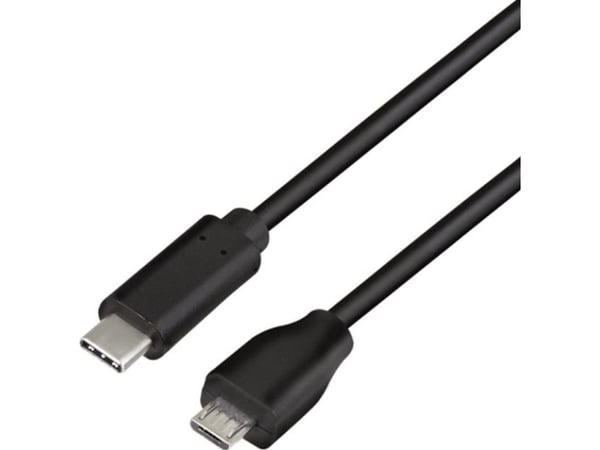 LogiLink USB 2.0 kaapeli, C/M zu Micro-USB/M 1.00m schwarz