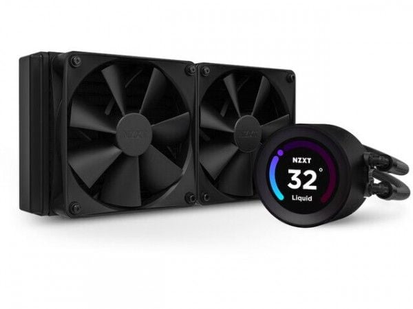 NZXT Kraken Elite 240 - Væskekjølesystem for prosessor - med LCD-skjerm - (for: LGA115x Socket, LGA1200, LGA1700, AM4, AM5, sTRX4, TR4) - kobber - ...