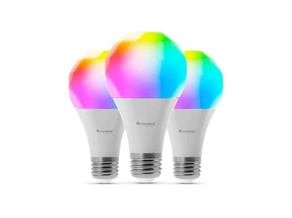 Nanoleaf Essentials Matter - LED-lyspære - form: A60 - E27 - 8.5 W - klasse F - RGBCW-lys - 2700-6500 K (en pakke 3)