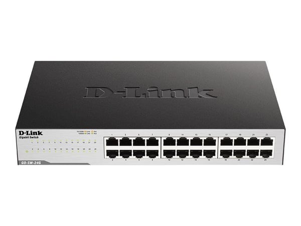 D-Link GO-SW-24G - Switch - ikke-styrt - 24 x 10/100/1000 - stasjonær