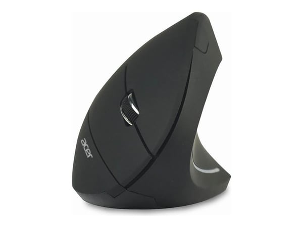 Acer - Mus - ergonomisk - vertikal - høyrehendt - optisk - 6 knapper - trådløs - 2.4 GHz - USB trådløs mottaker - svart - for Chromebook Tab 311; C...
