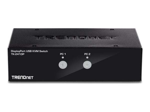 TRENDnet TK 241DP - KVM / lyd / USB-svitsj - 2 x KVM/lyd/USB - 1 lokalbruker - stasjonær - TAA-samsvar