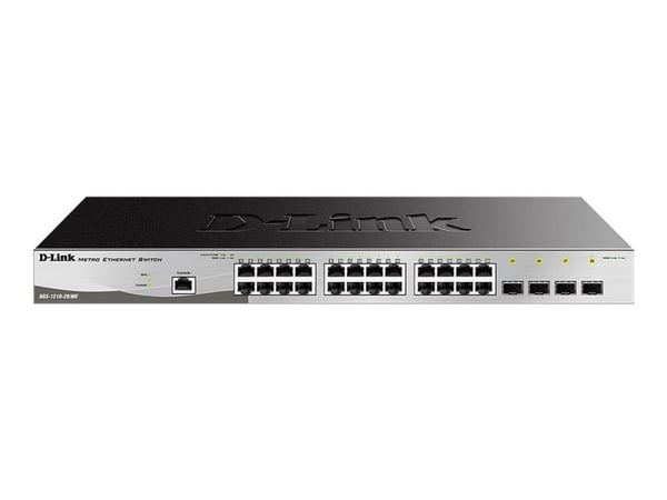D-Link DGS 1210-28/ME - Switch - Administreret - 24 x 10/100/1000 + 4 x Gigabit SFP - monterbar på stativ