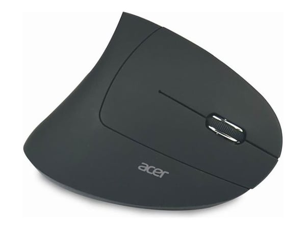 Acer - Mus - ergonomisk - vertikal - høyrehendt - optisk - 6 knapper - trådløs - 2.4 GHz - USB trådløs mottaker - svart - for Chromebook Tab 311; C...