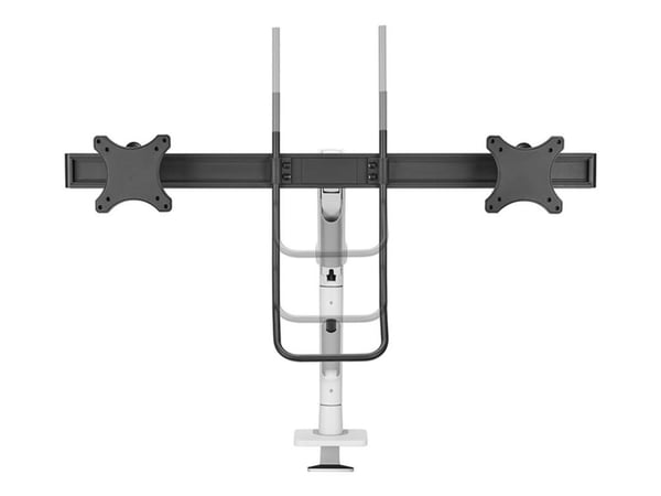 Neomounts DS75S-950WH2 - Monteringssett (bordmonteringsarm) - full bevegelse - for 2 LCD-skjermer - aluminium - hvit - skjermstørrelse: 17"-32"