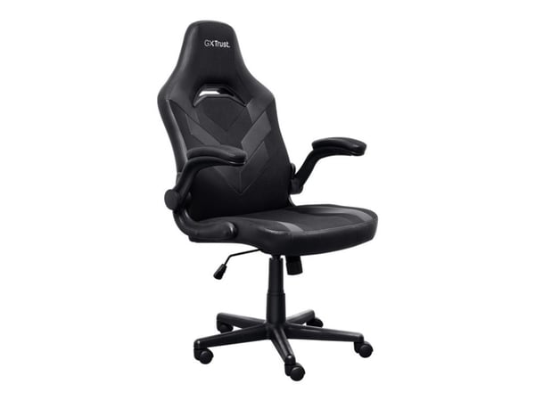 Trust GXT 703 RIYE - Spillestol - armlener - L-formet - tipping - roterende - syntetisk skinn, elastisk stoff - svart