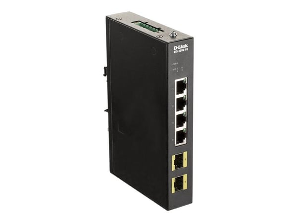 D-Link DIS 100G-6S - Switch - ikke-styrt - 4 x 10/100/1000 + 2 x 100/1000 SFP - DIN-skinnemonterbar, veggmonterbar D-Link DIS 100G-6S - Switch - ikke-styrt - 4 x 10/100/1000 + 2 x 100/1000 SFP - DIN-skinnemonterbar, veggmonterbar
