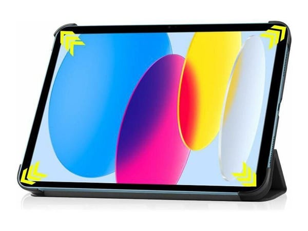 CoreParts - Vikbart fodral för surfplatta - tri-fold caster, with auto-wake function - polyuretanläder - svart - för Apple 10.9-inch iPad (10:e gen...