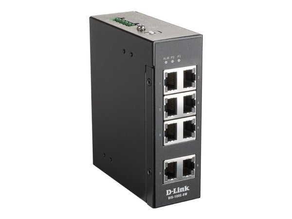 D-Link DIS-100E-8W, Hallitsematon, L2, Fast Ethernet (10/100), Täysin kaksipuolinen, Telineasennus, Seinäkiinnitteinen