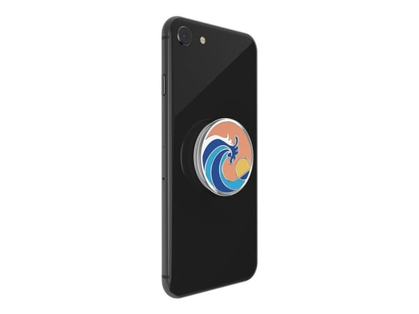 PopSockets PopGrip - Fingergrep/stativ for mobiltelefon, nettbrett - byttbar - Ride the Wave