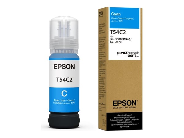 Epson T54C - Cyan - original - box - påfyllnadsbläck - för SURELAB D570 Professional Minilab, SL-D500
