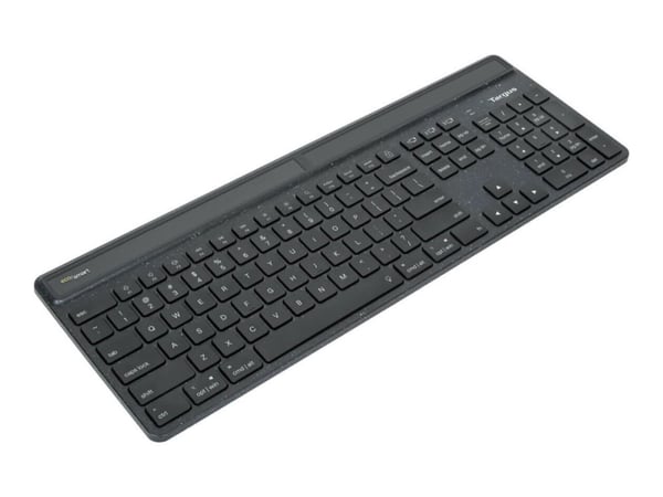 Targus EcoSmart - Tastatur - bærekraftig energiutvinning - bakteriedrepende middel - bakgrunnsbelyst - trådløs - Bluetooth 5.0 - AZERTY - Fransk - ...