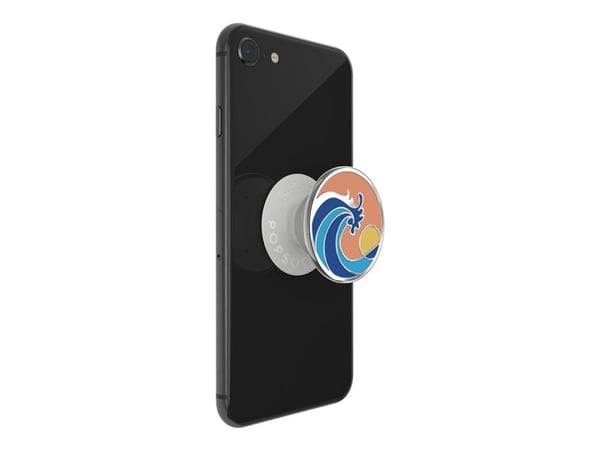 PopSockets PopGrip - Fingergrep/stativ for mobiltelefon, nettbrett - byttbar - Ride the Wave