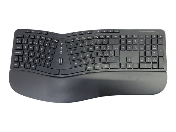 Conceptronic ORAZIO02ES ERGO - Tastatur- og mussett - trådløs - 2.4 GHz - Spansk - svart