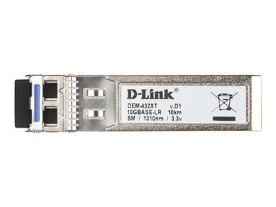 D-Link DEM 432XT - SFP+ transceivermodul - 10GbE - 10GBase-LR - opp til 10 km - for D-Link Data Center 10; DGS 3630; DXS 1100, 1210, 3400, 3600; We...