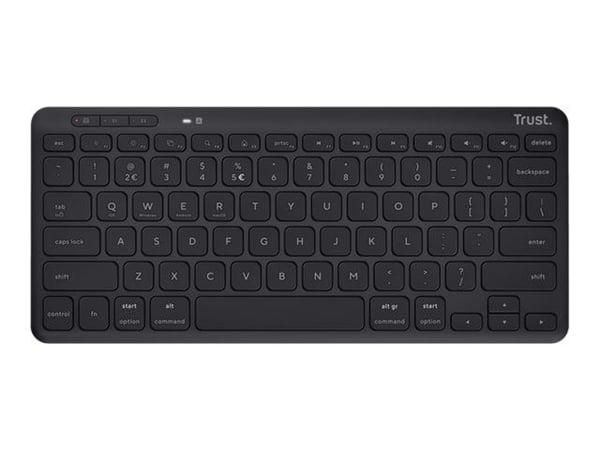 Trust Lyra - Tastatur - lavprofil - trådløs - 2.4 GHz, Bluetooth 5.0