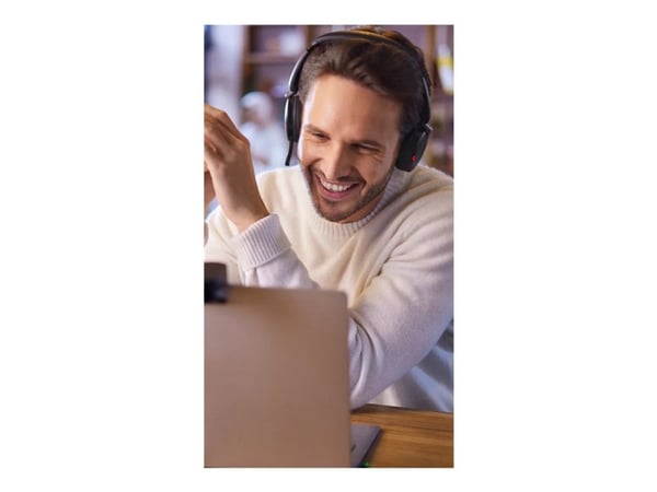 Jabra Evolve2 65 Flex UC Stereo - Hodesett - on-ear - Bluetooth - trådløs - aktiv støydemping - USB-A - svart - Optimert for UC