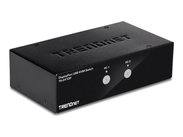 TRENDnet TK 241DP - KVM / lyd / USB-svitsj - 2 x KVM/lyd/USB - 1 lokalbruker - stasjonær - TAA-samsvar