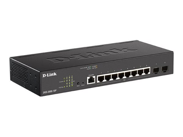D-Link DGS-2000-10P, Hallittu, L2/L3, Gigabit Ethernet (10/100/1000), Power over Ethernet -tuki, Telineasennus, 1U