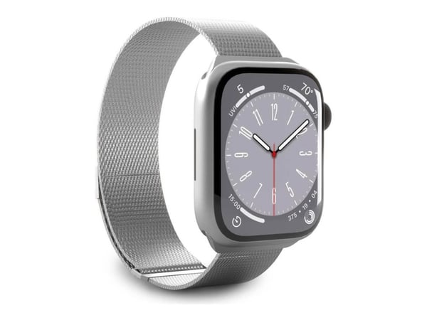 Puro Milanese - Sløyfe for smart armbåndsur - 130 - 200 mm - sølv - for Apple Watch Hermès Series 9, SE 3, Series 10, Series 11, Series 8, Series 9