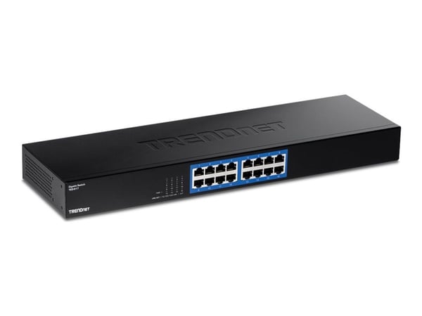TRENDnet TEG S17 - Switch - 16 x 10/100/1000 - rackmonterbar - TAA-samsvar