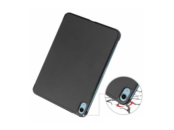 CoreParts - Lommebok for nettbrett - tri-fold caster, with auto-wake function - polyuretanlær - svart - for Apple 10.9-inch iPad (10. generasjon)