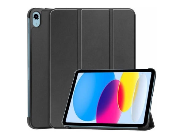 CoreParts - Lommebok for nettbrett - tri-fold caster, with auto-wake function - polyuretanlær - svart - for Apple 10.9-inch iPad (10. generasjon)