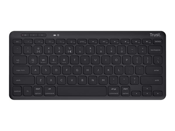 Trust Lyra - Tastatur - trådløs - 2.4 GHz, Bluetooth 5.0 - plastfri emballasje