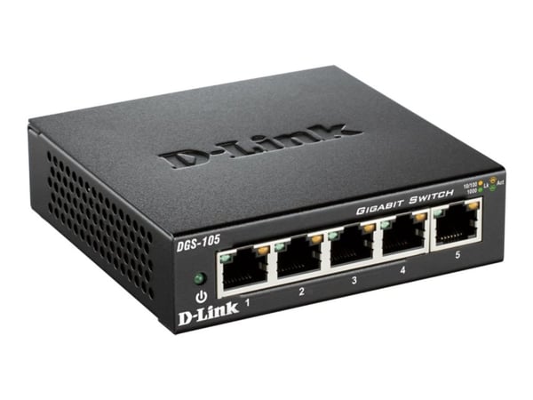 D-Link DGS-105, Hallitsematon, L2, Gigabit Ethernet (10/100/1000), Täysin kaksipuolinen