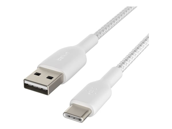 Belkin CAB002BT3MWH, 3 m, USB A, USB C, Valkoinen