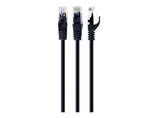 Cablexpert - Liitäntäjohto - RJ-45 (uros) RJ-45 (uros) - 1,5 m - 6,2 mm - UTP - CAT 6 - muotoiltu, mutkaton - musta